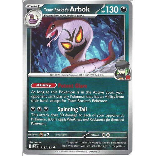 113 182 team rocket arbok - rocket's,
