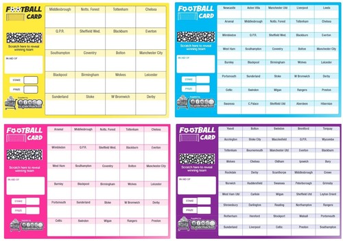 Football scratch cards - cards, 20