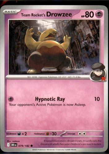Team rocket drowzee 079 182 - rocket's,