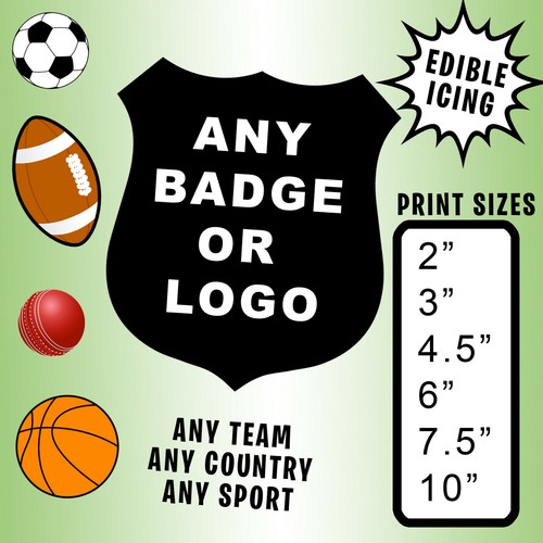 Football badge cake topper - cake,